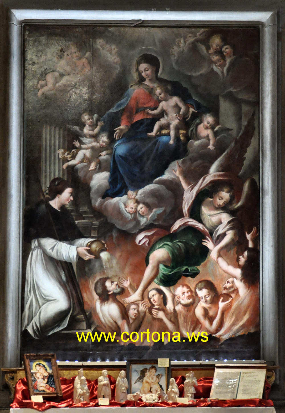 Madonna con Bambino e battesimo di San Giovanni Battista