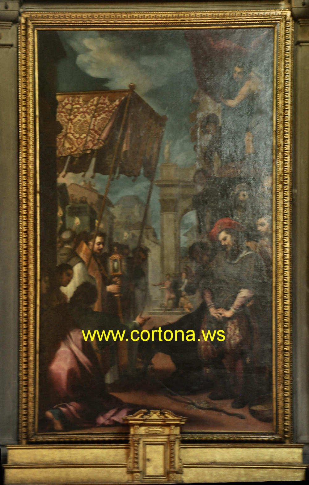 il Miracolo della mula di Sant'Antonio da Padova dipinto da Ludovico Cardi